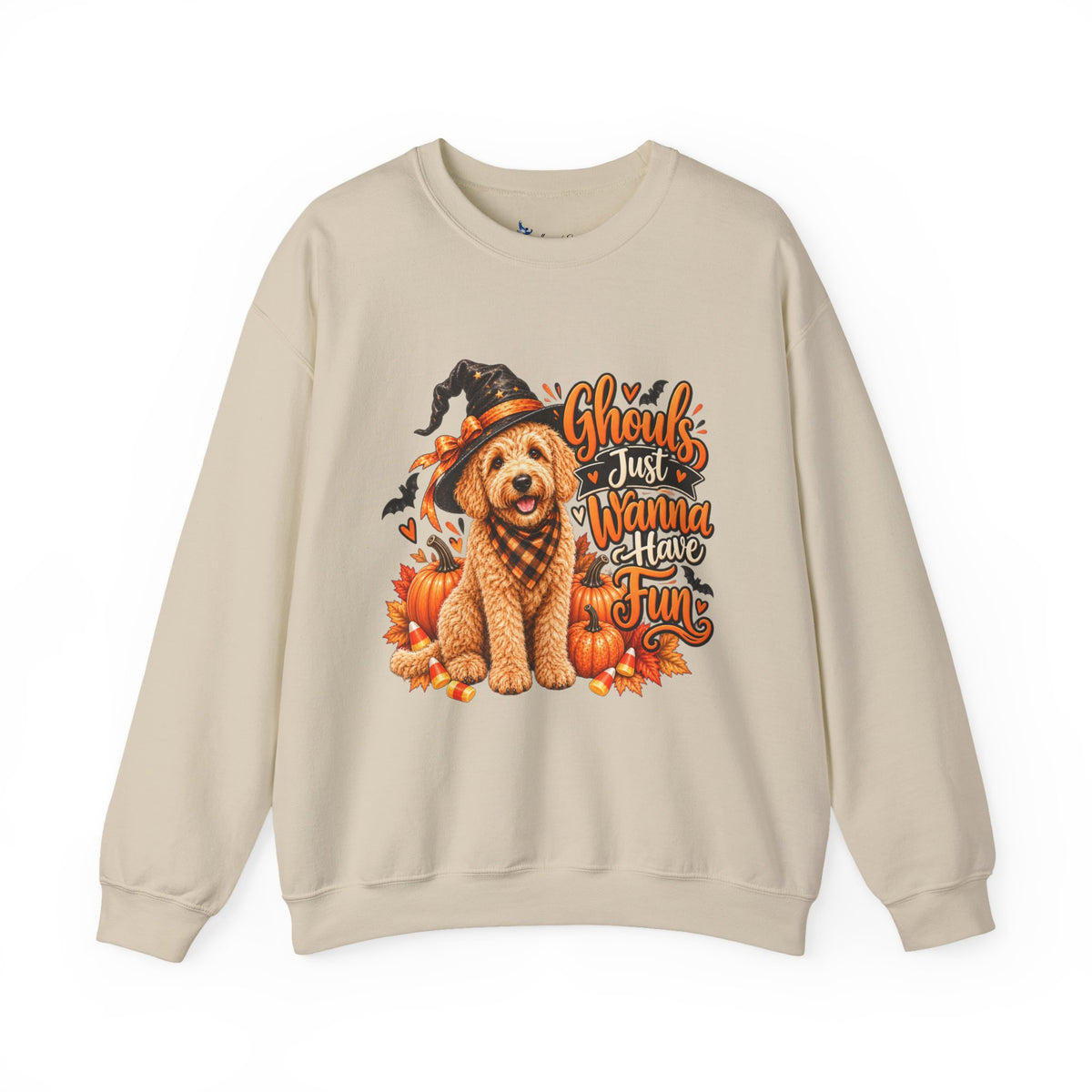 Halloween Dog Sweatshirt, Ghouls Just Wanna Have Fun, Doodle Pet Lover Pullover