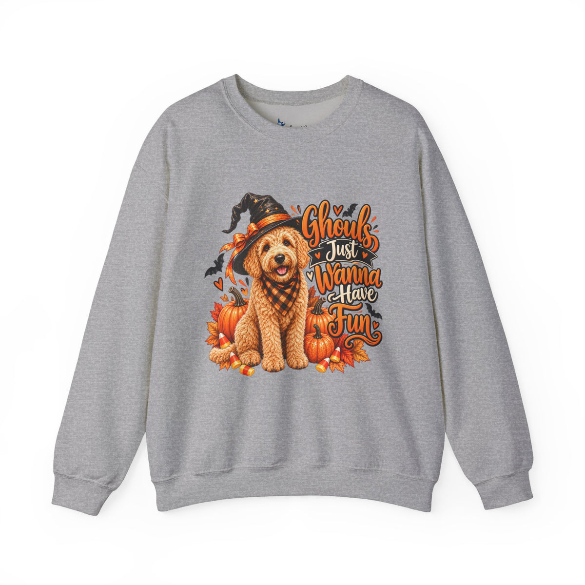 Halloween Dog Sweatshirt, Ghouls Just Wanna Have Fun, Doodle Pet Lover Pullover