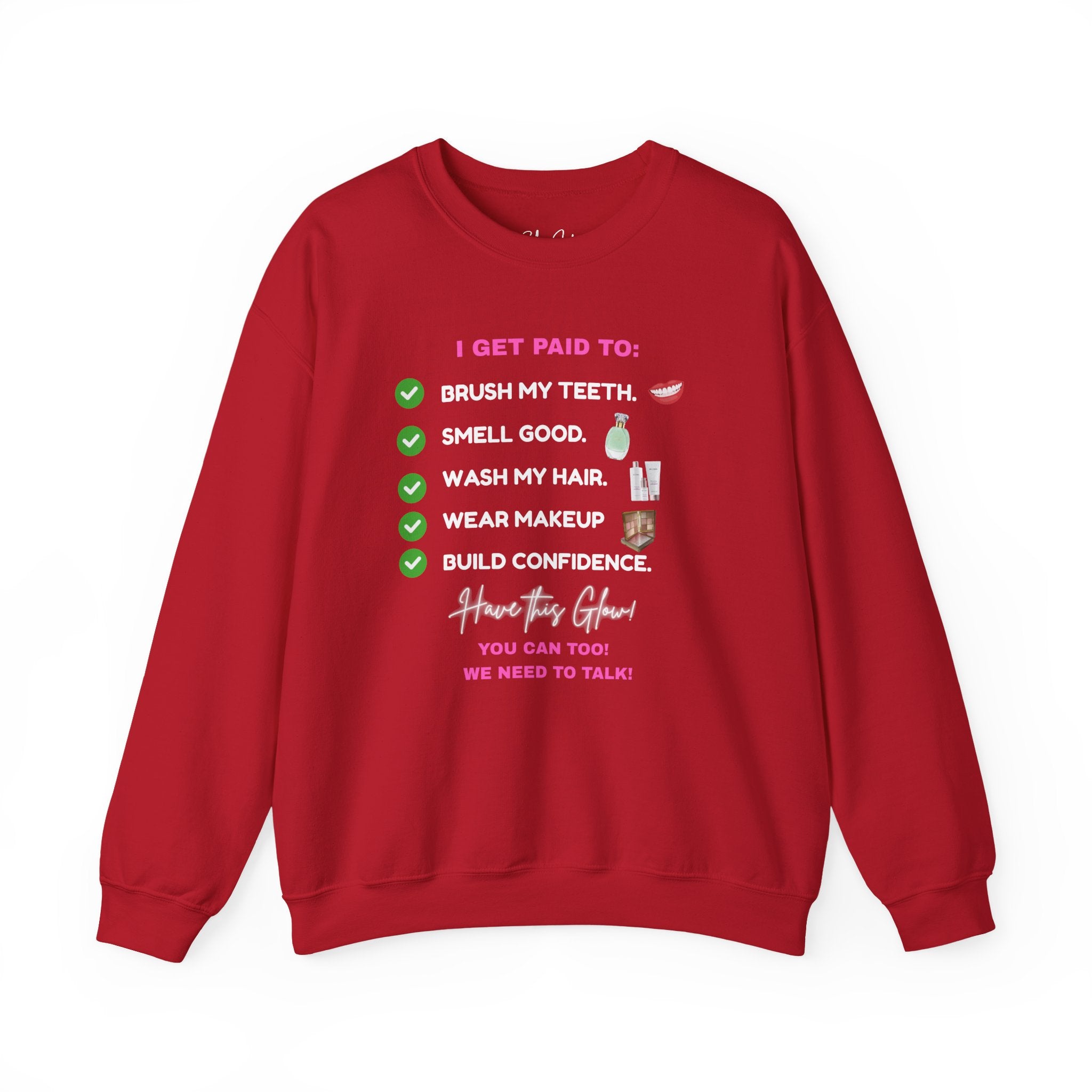 Do you get paid to... White Font Unisex Heavy Blend™ Crewneck Sweatshirt