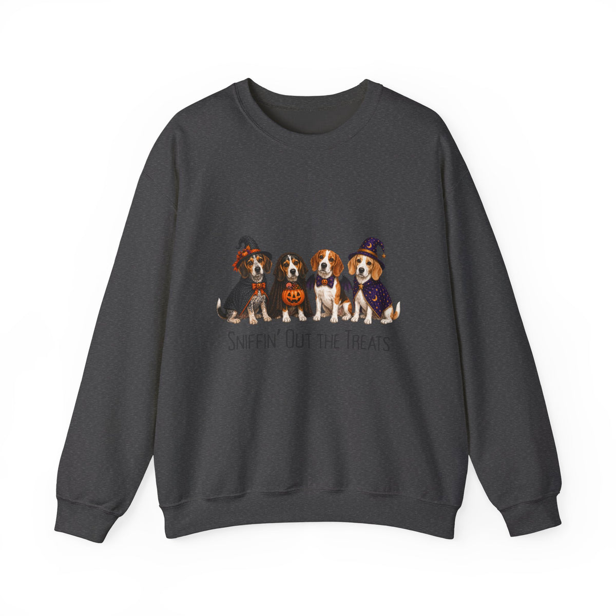 Beagle Halloween Sweatshirt, Sniffin Out Treats Hound Dog Fall Pullover Gift