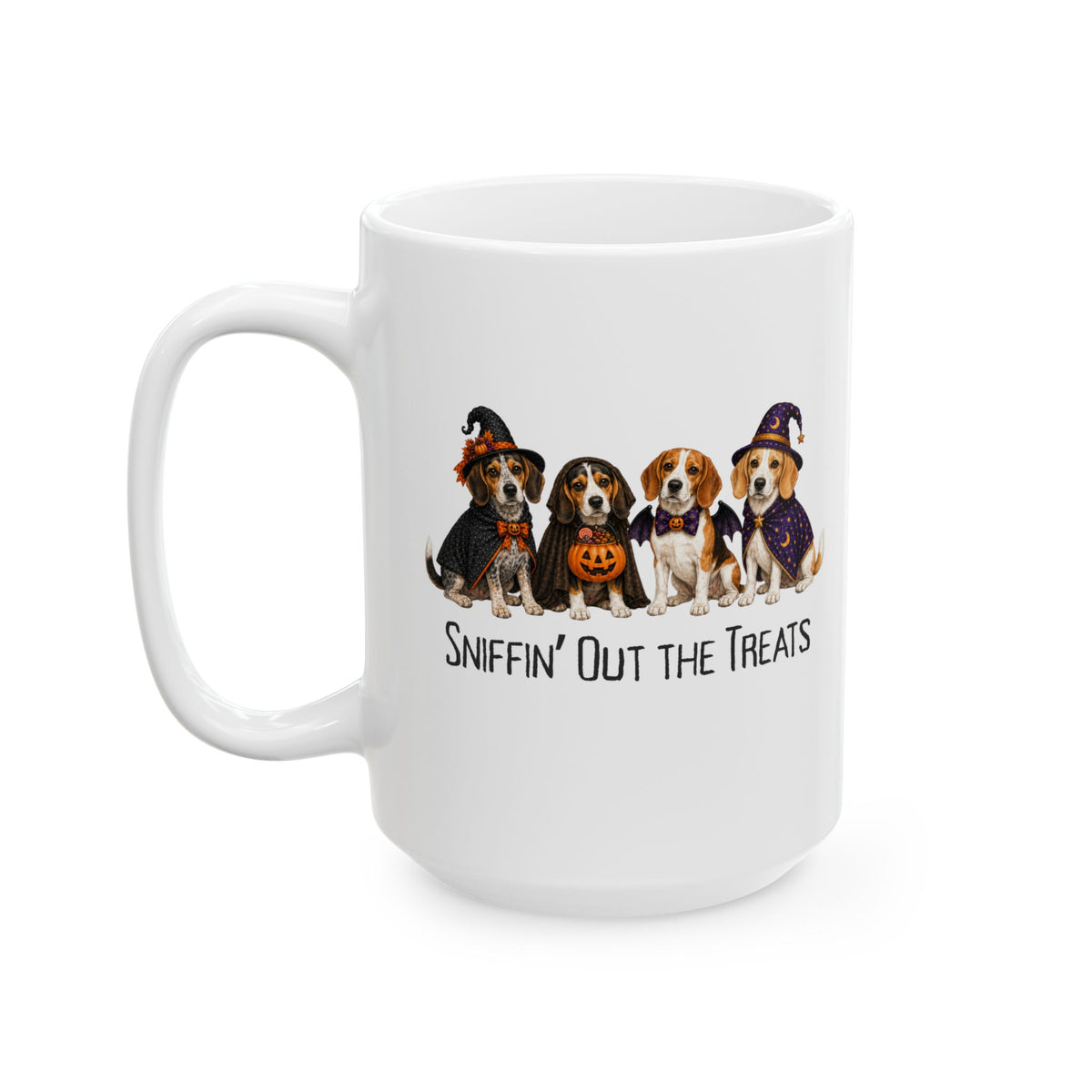 Halloween Dog Mug, Sniffin Out Treats Beagle Hound Coffee Cup Gift