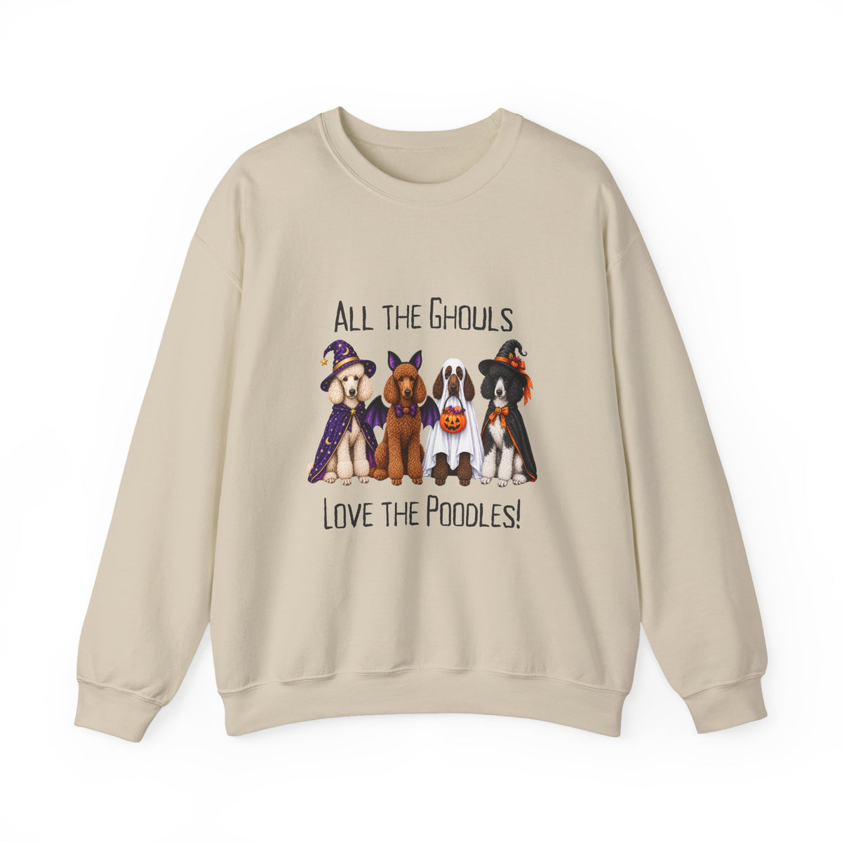 Poodle Halloween Sweatshirt, All Ghouls Love Poodles Spooky Dog Gift