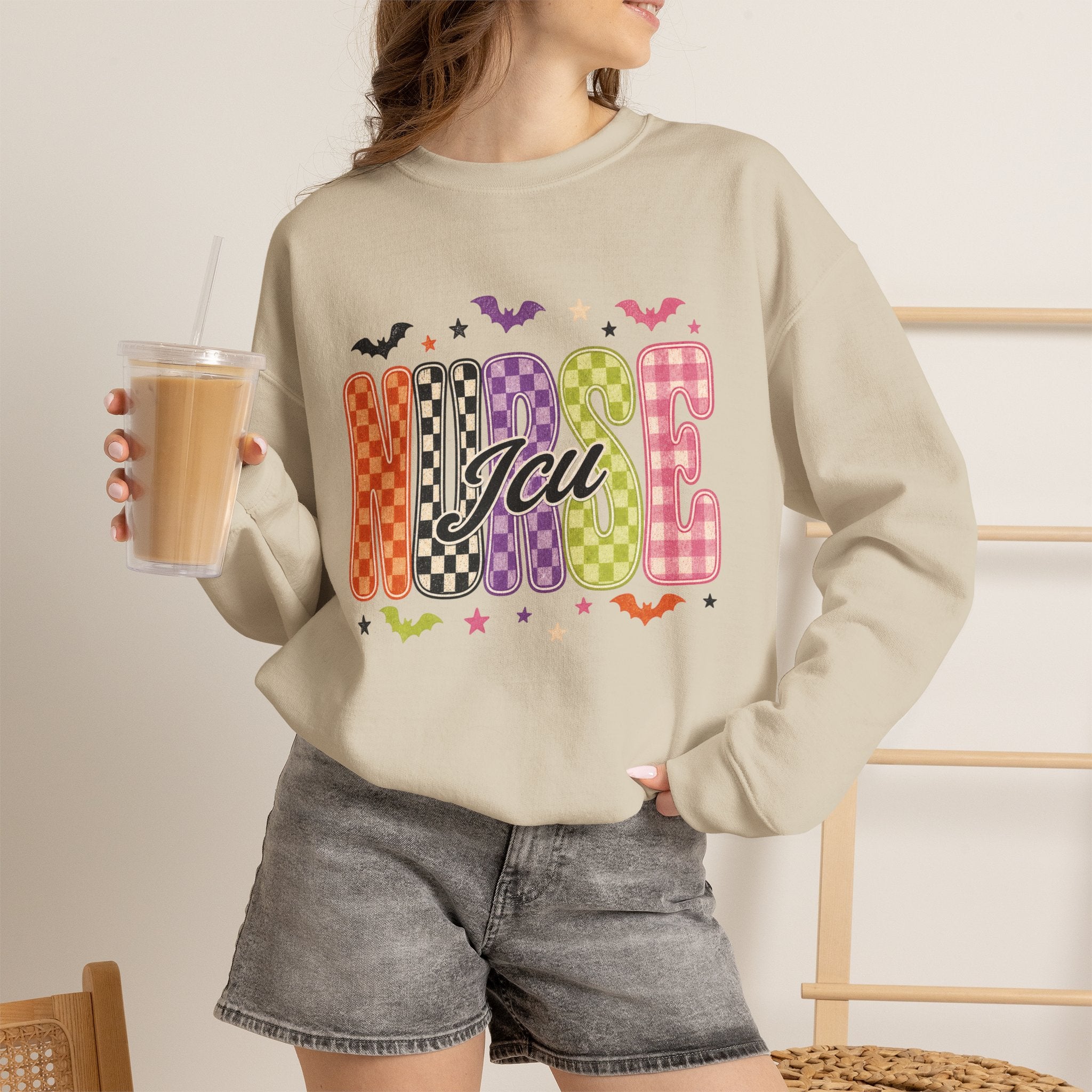 ICU Nurse Halloween Sweatshirt, Retro Spooky Emergency Department Nurse Crewneck