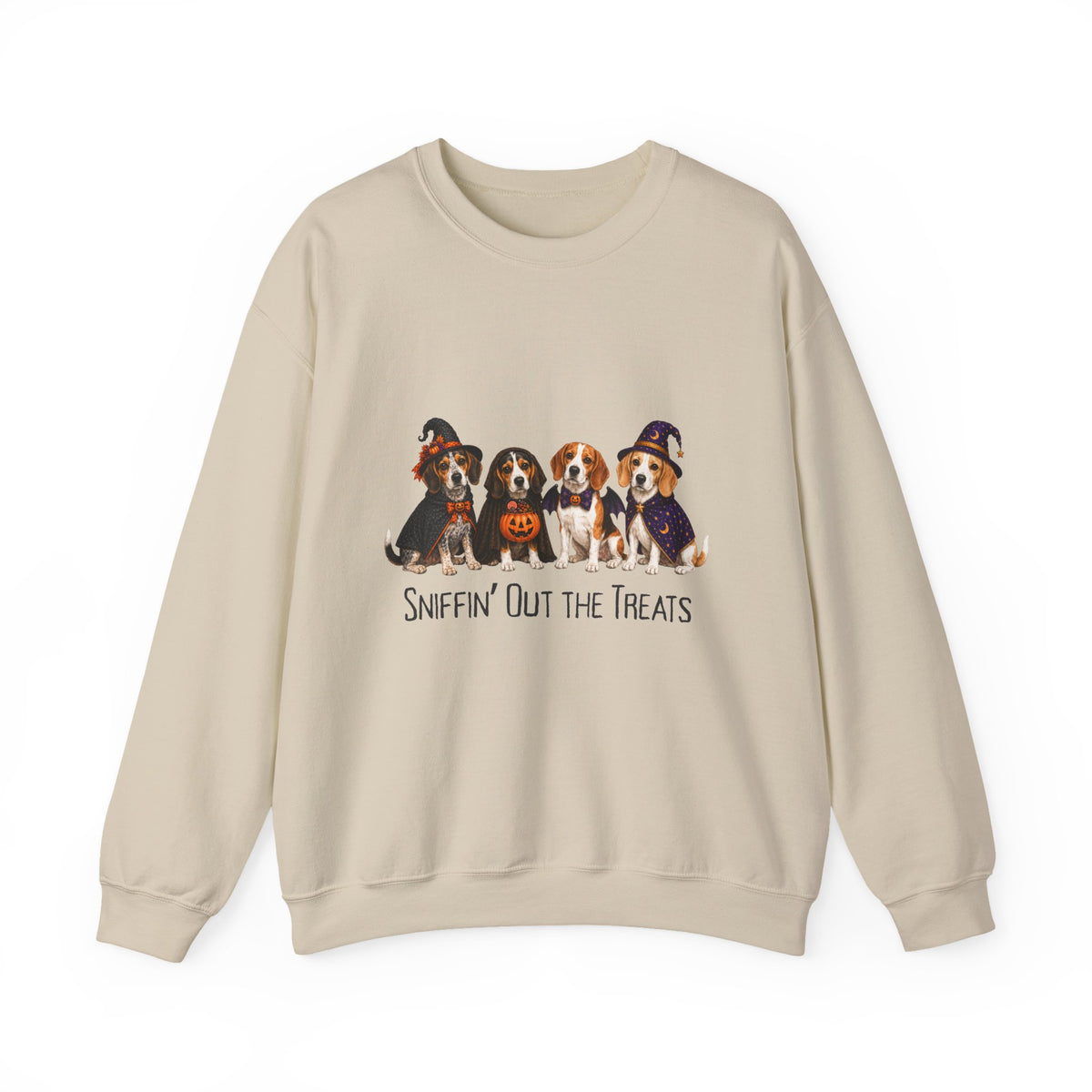 Beagle Halloween Sweatshirt, Sniffin Out Treats Hound Dog Fall Pullover Gift