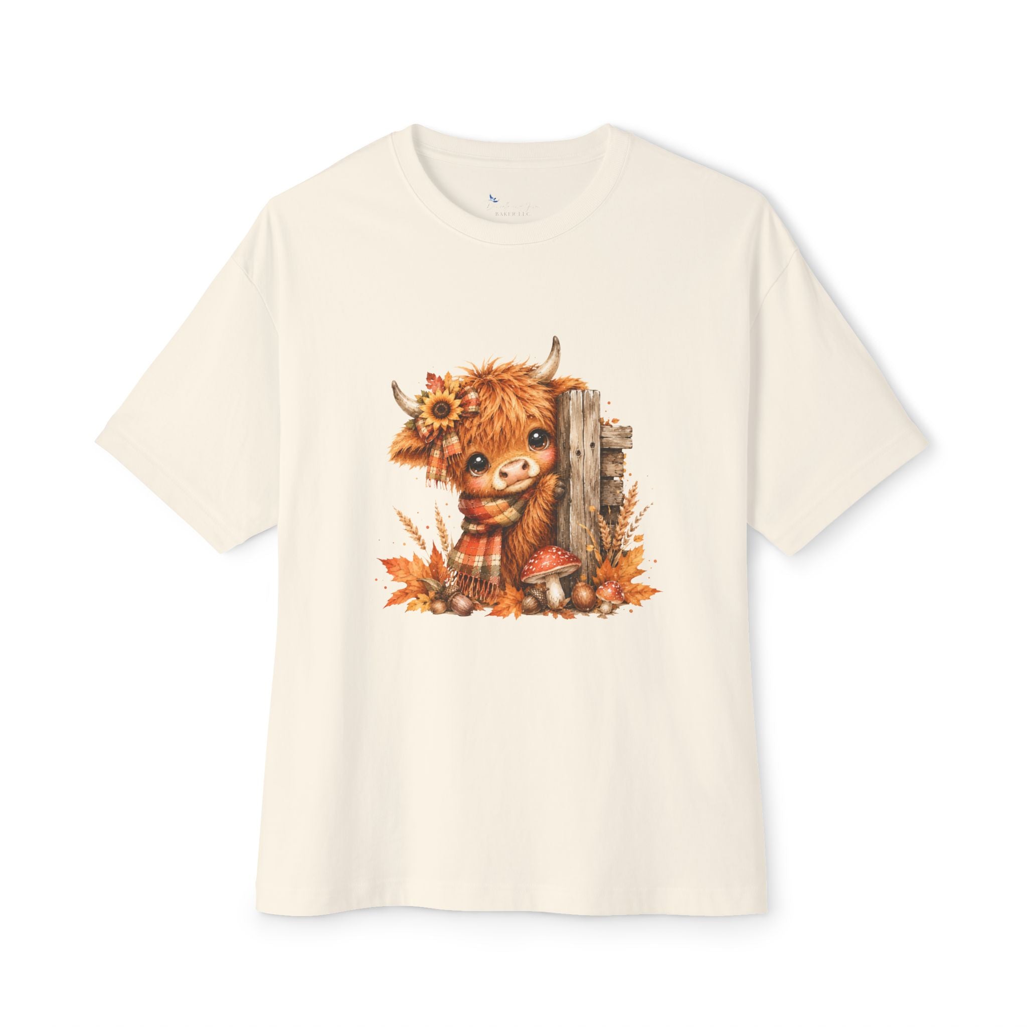 Fall Highland Cow Shirt | Cute Autumn Cow Graphic Tee | Western Farmhouse T-Shirt