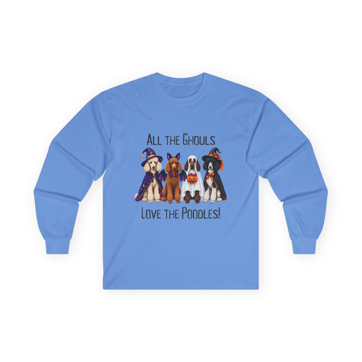 Poodle Halloween Long Sleeve Shirt, All The Ghouls Love Poodles, Spooky Dog Lover Gift