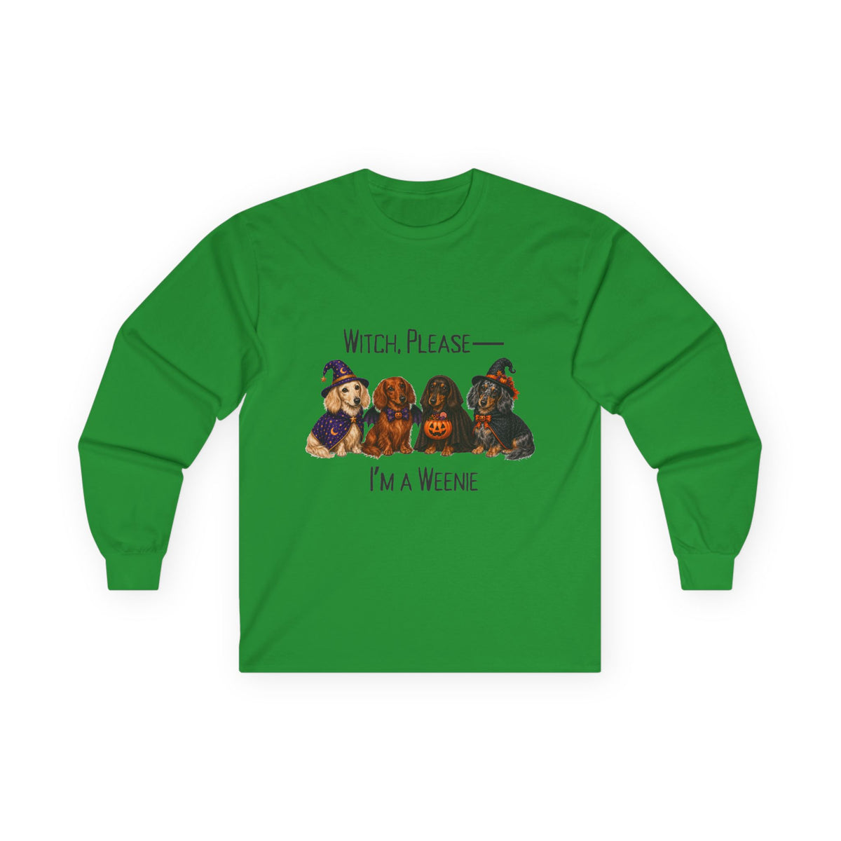 Dachshund Halloween Long Sleeve Shirt, Witch Please I’m A Weenie Fall Dog Lover Gift