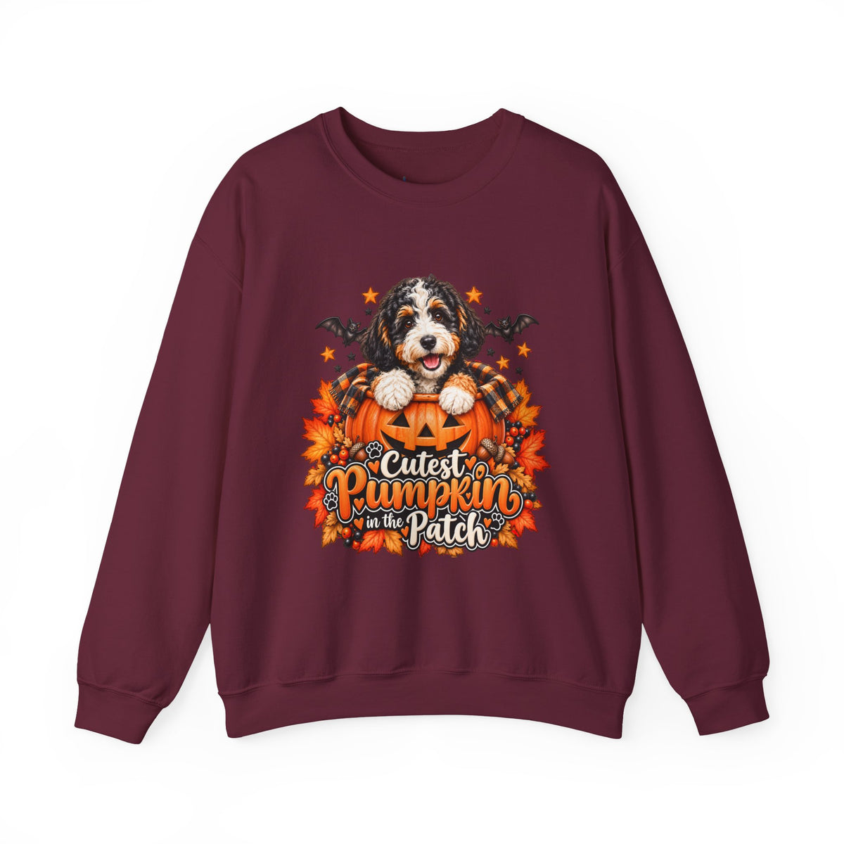 Dog Lover Sweatshirt, Cutest Pumpkin Patch Doodle Fall Halloween Graphic
