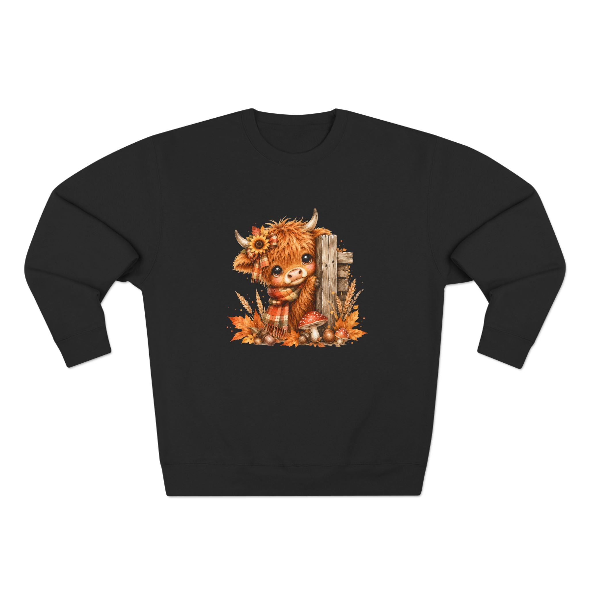 Fall Highland Cow Sweatshirt | Cute Western Farmhouse Crewneck | Autumn Cow Lover Shirt