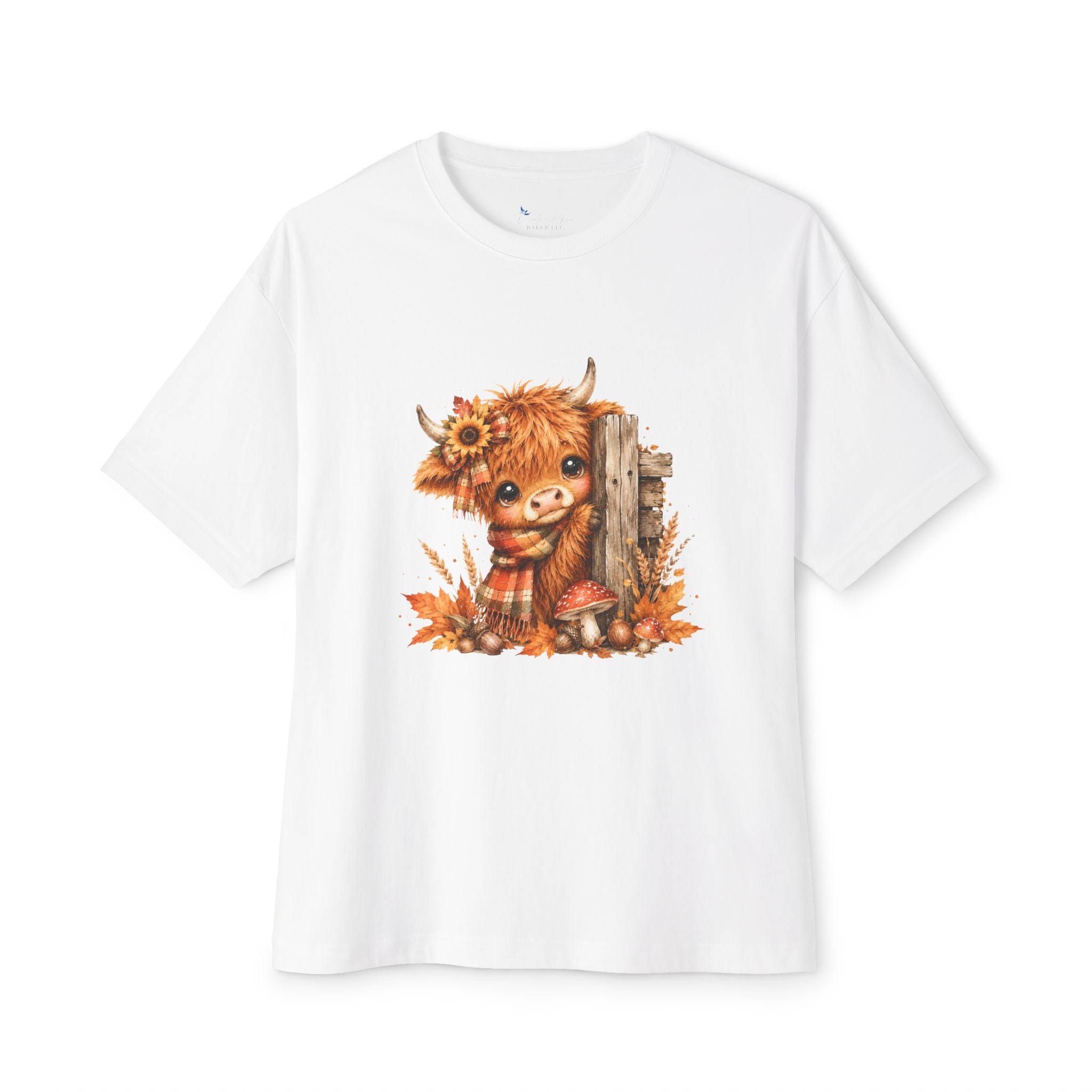 Fall Highland Cow Shirt | Cute Autumn Cow Graphic Tee | Western Farmhouse T-Shirt