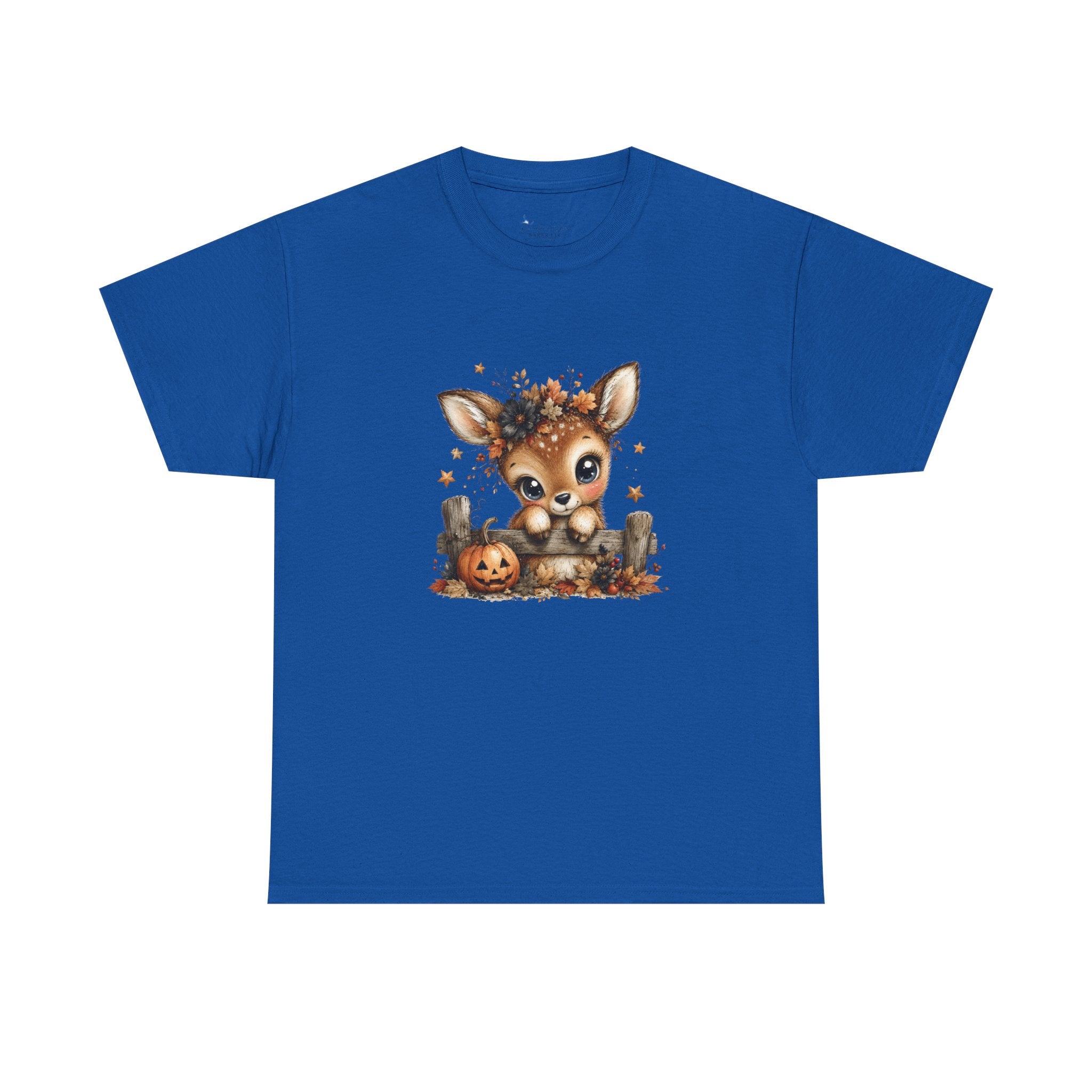 Baby Deer Halloween Graphic Tee | Fall Fawn Shirt | Woodland Animal Autumn T-Shirt