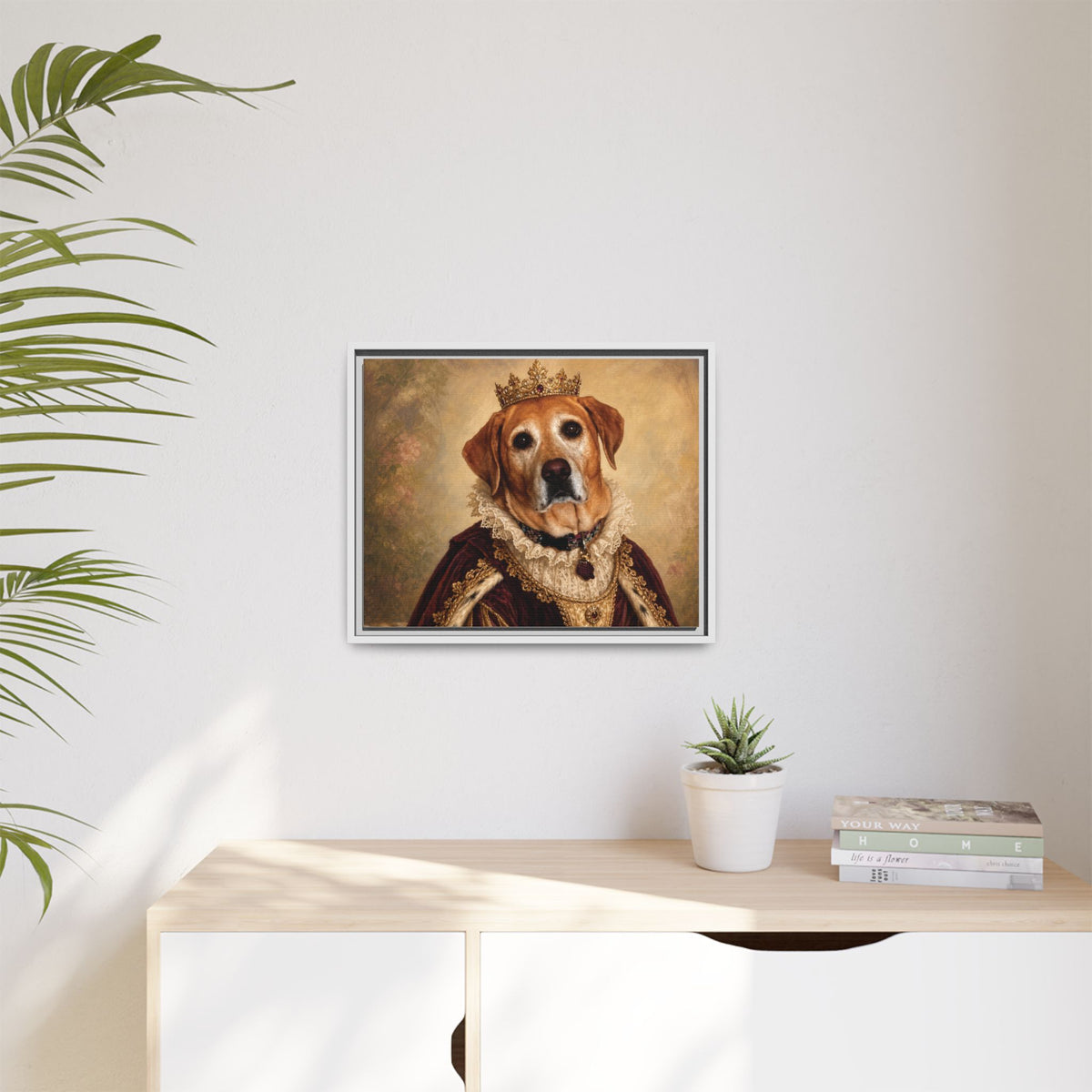Custom Royal Pet Portrait Framed Canvas | Personalized Renaissance Dog & Cat Art