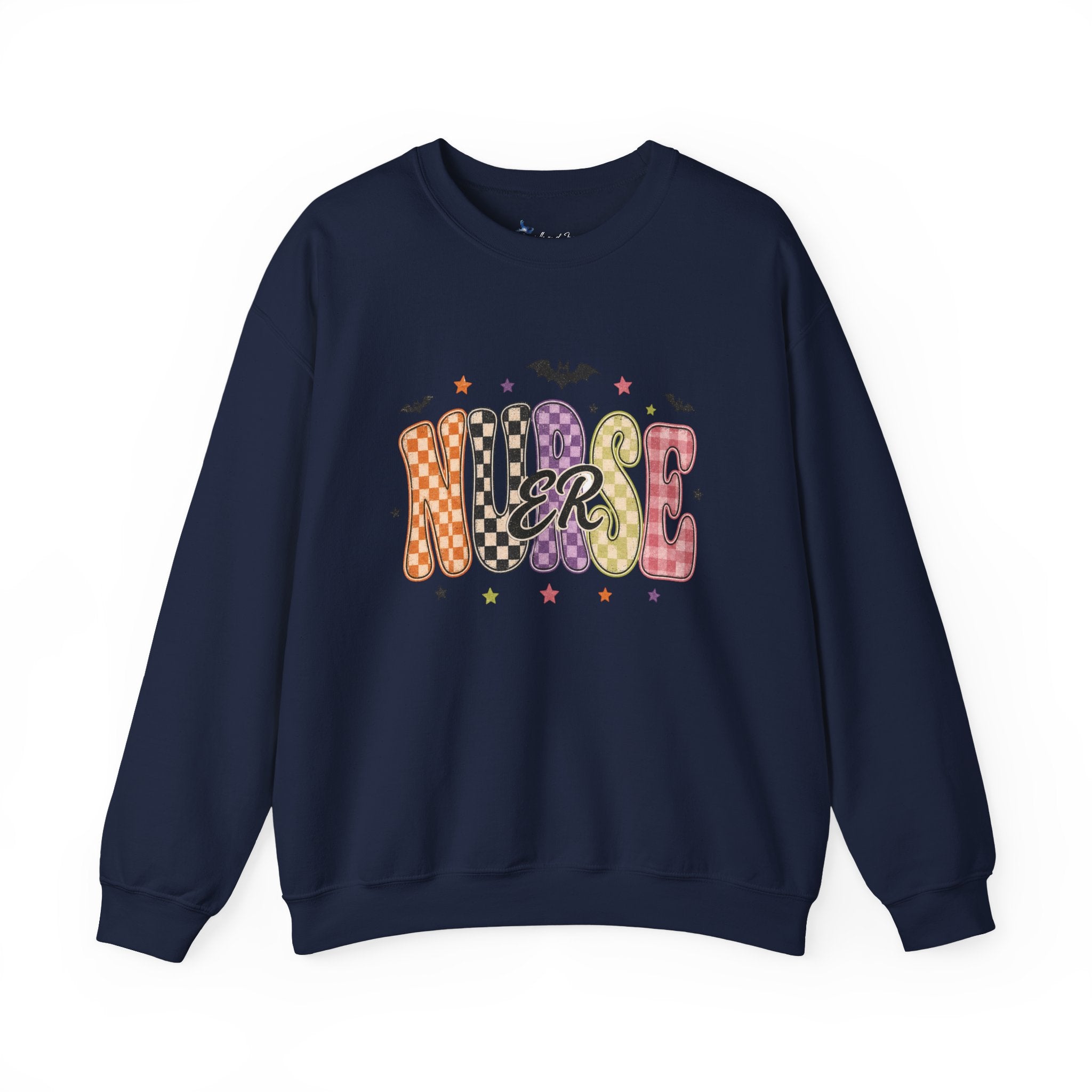 ER Nurse Halloween Sweatshirt, Retro Spooky Emergency Department Nurse Crewneck