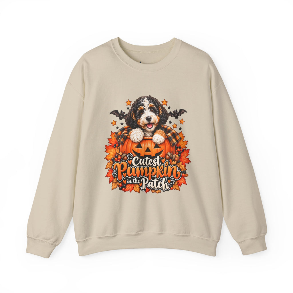 Dog Lover Sweatshirt, Cutest Pumpkin Patch Doodle Fall Halloween Graphic