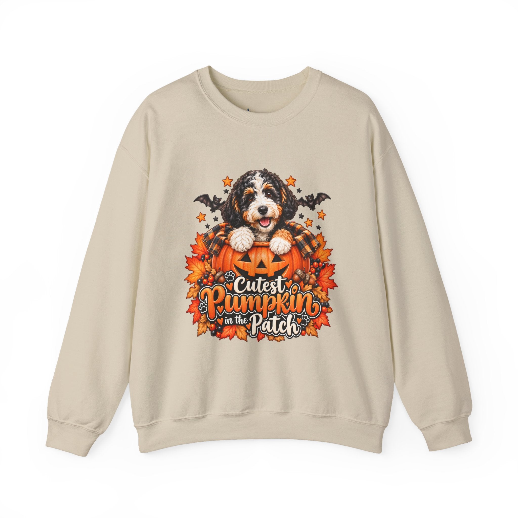 Dog Lover Sweatshirt, Cutest Pumpkin Patch Doodle Fall Halloween Graphic