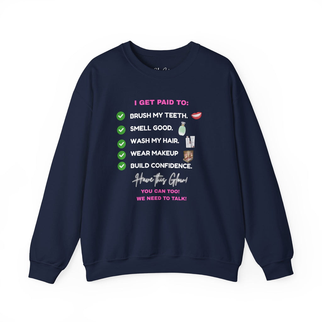 Do you get paid to... White Font Unisex Heavy Blend™ Crewneck Sweatshirt