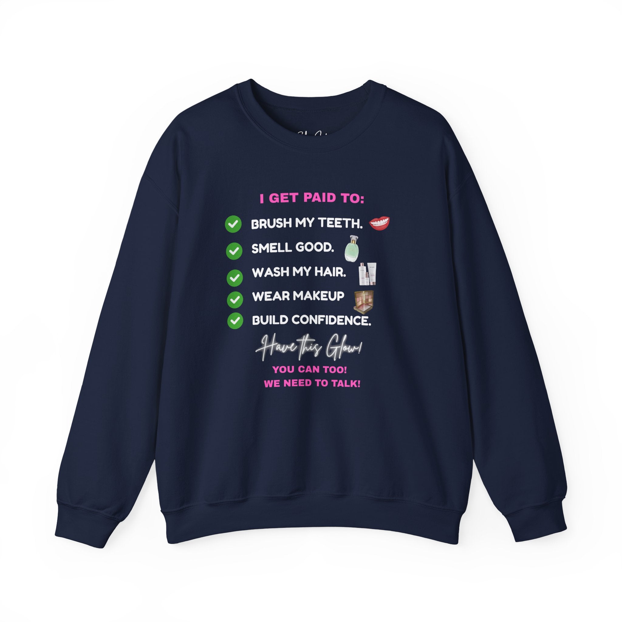 Do you get paid to... White Font Unisex Heavy Blend™ Crewneck Sweatshirt