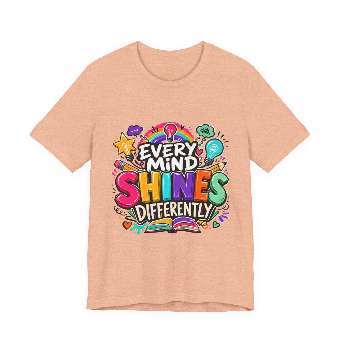 Autism Acceptance Shirt, Every Mind Shines Differently Tee, Neurodiversity Teacher Gift