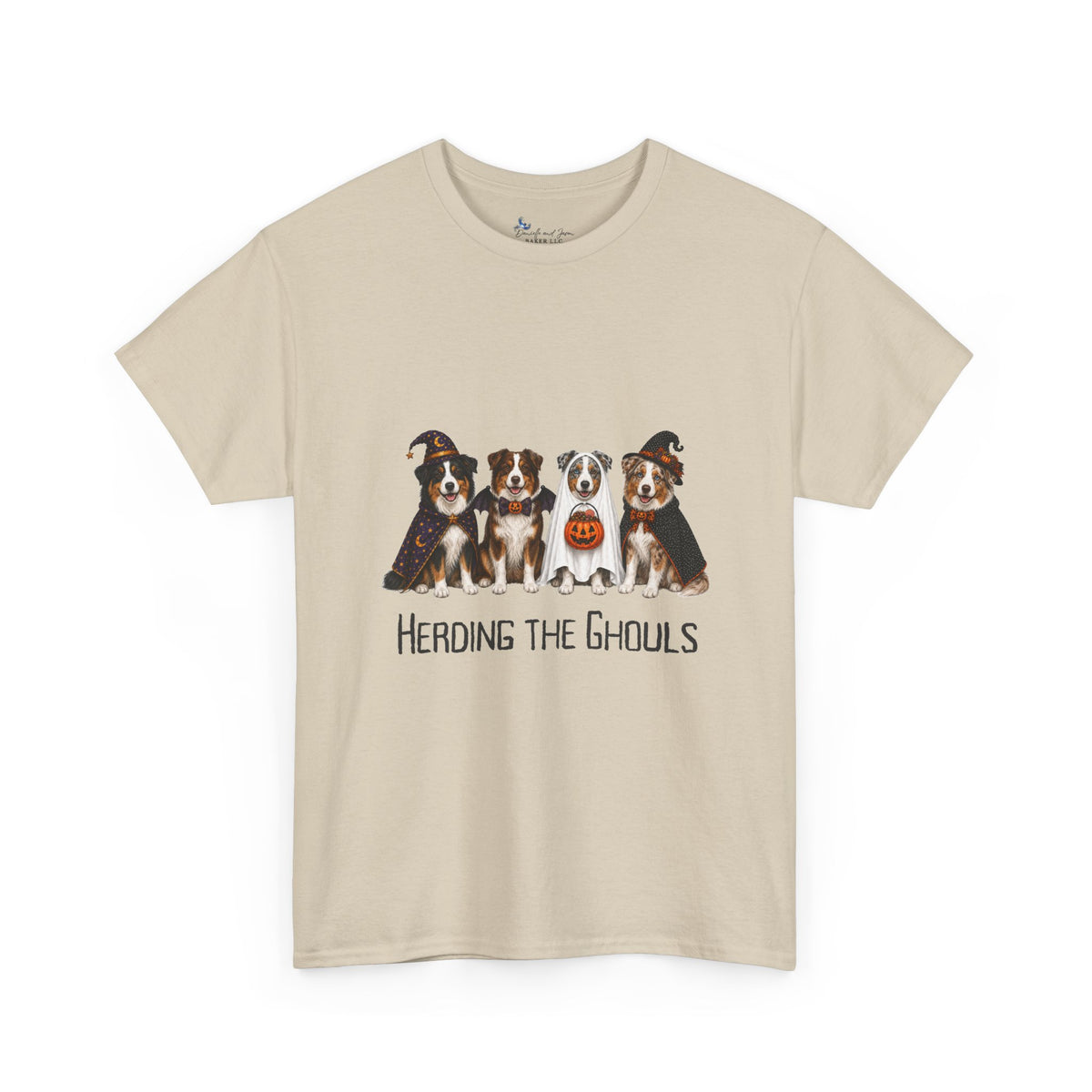Halloween Dog Shirt, Herding Ghouls Tee, Cute Spooky Family Bonfire Graphic