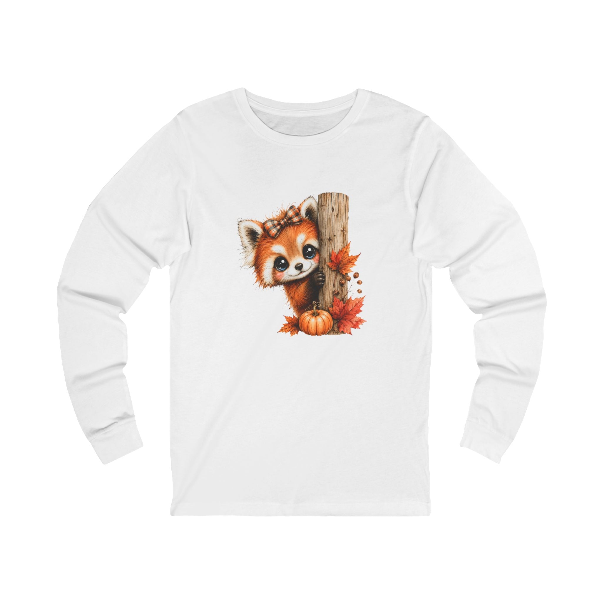 Adorable Red Panda Shirt | Autumn Woodland Animal Graphic Tee | Cozy Long Sleeve Shirt