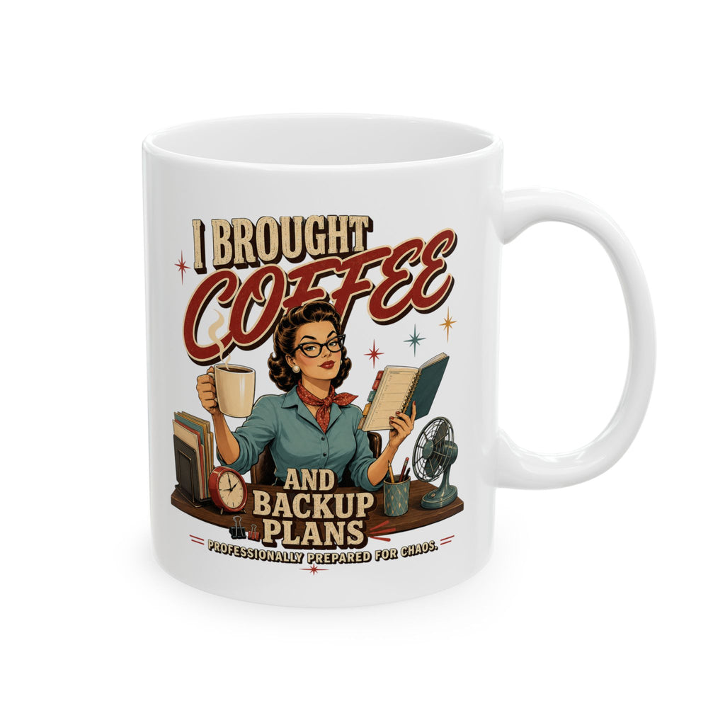 Teacher Shirt, Coffee Backup Plans Mug, Professionally Prepared Chaos Bookish Professor Mom Graphic