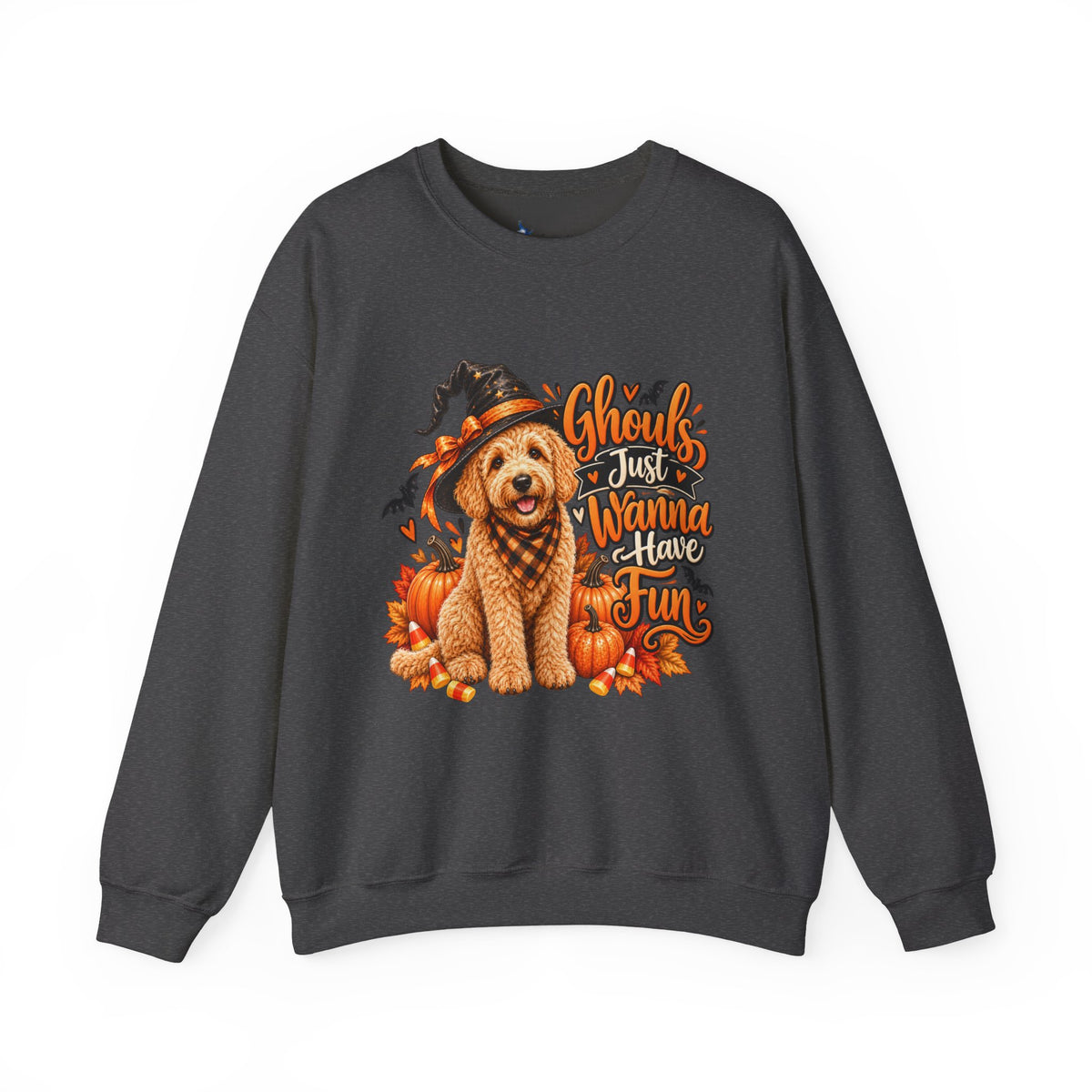 Halloween Dog Sweatshirt, Ghouls Just Wanna Have Fun, Doodle Pet Lover Pullover