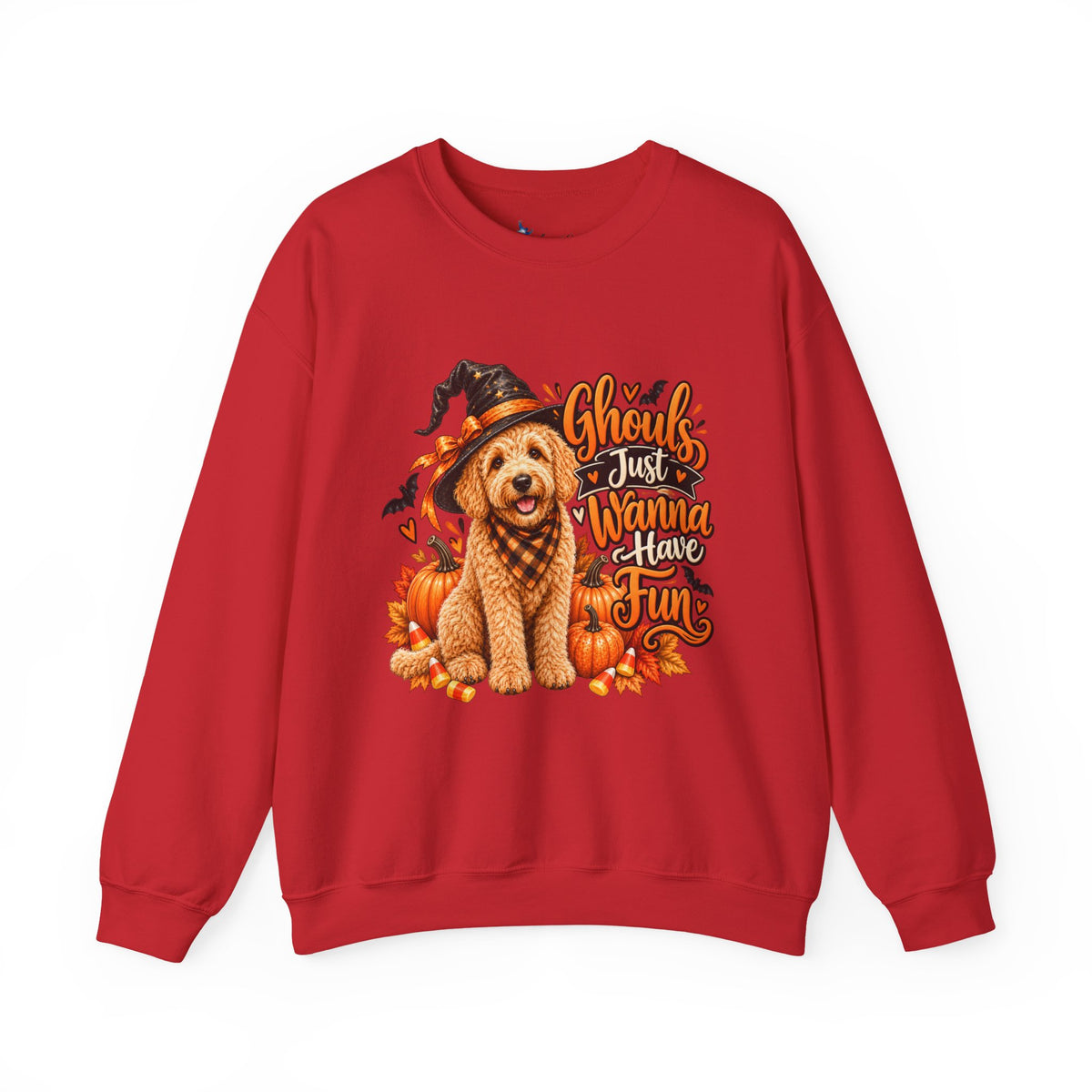 Halloween Dog Sweatshirt, Ghouls Just Wanna Have Fun, Doodle Pet Lover Pullover
