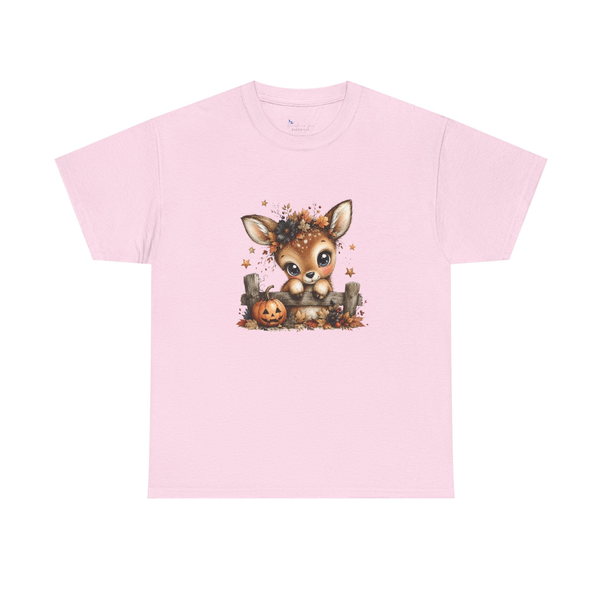 Baby Deer Halloween Graphic Tee | Fall Fawn Shirt | Woodland Animal Autumn T-Shirt