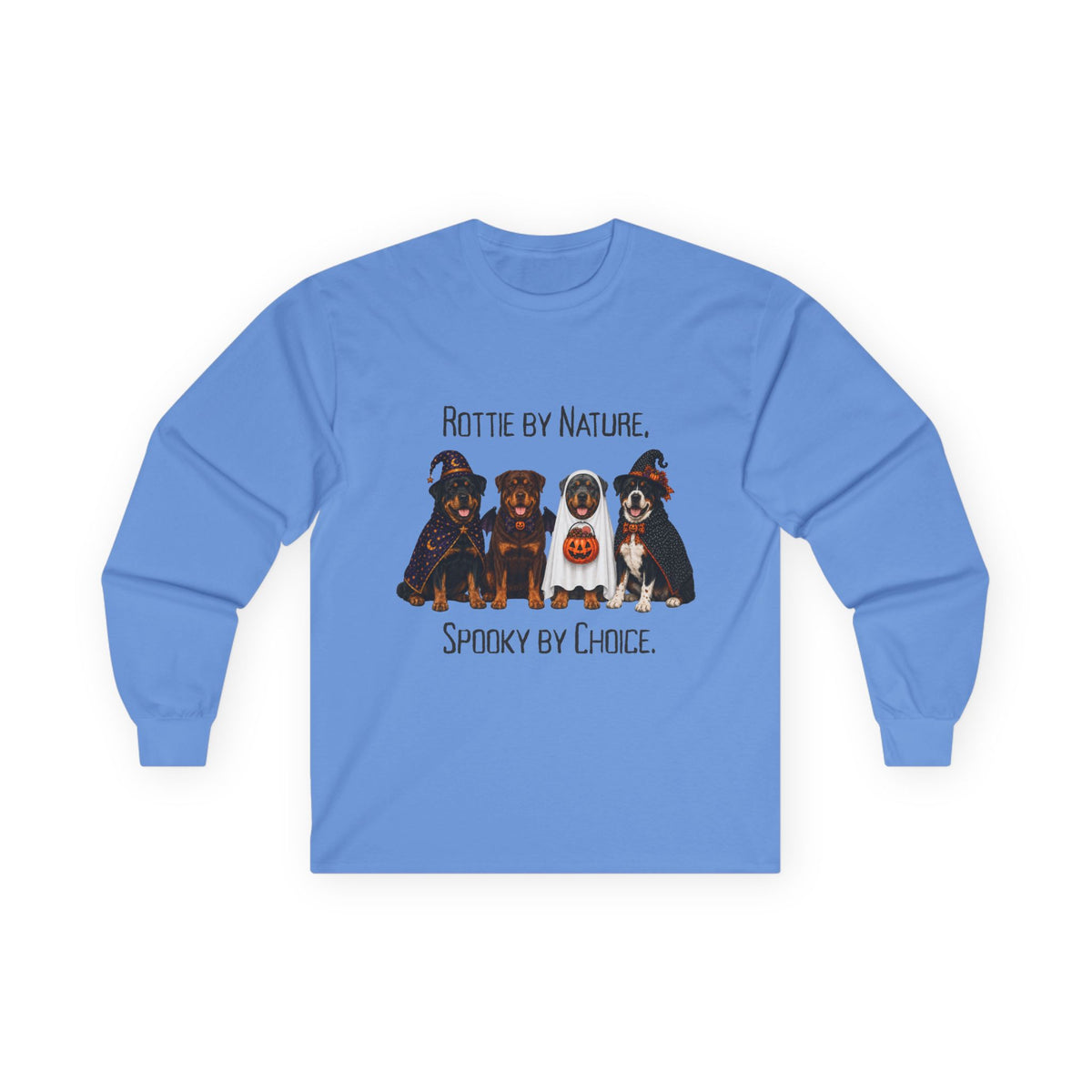 Rottweiler Halloween Shirt, Rottie Spooky Dog Long Sleeve, Rescue Owner Fall Graphic