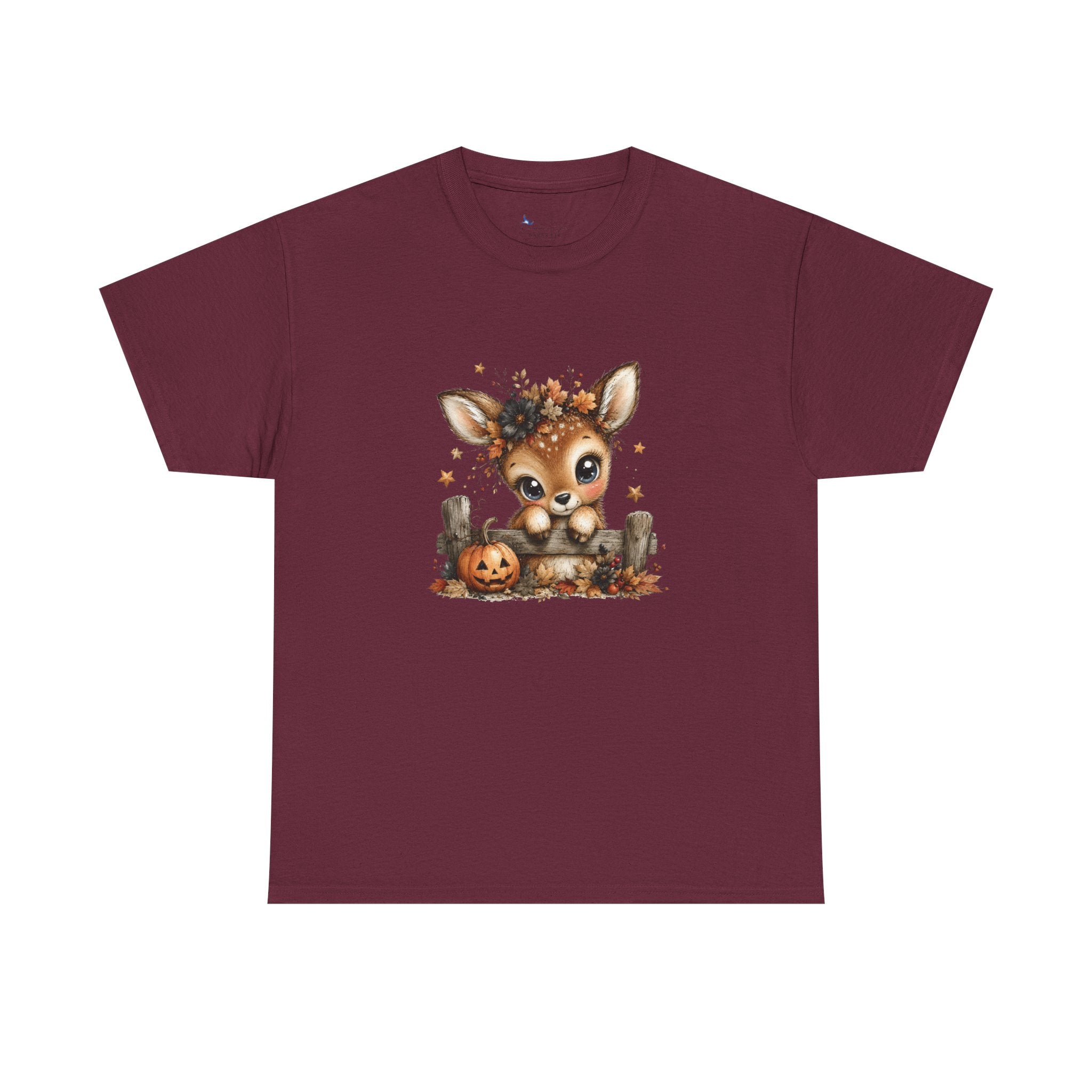Baby Deer Halloween Graphic Tee | Fall Fawn Shirt | Woodland Animal Autumn T-Shirt
