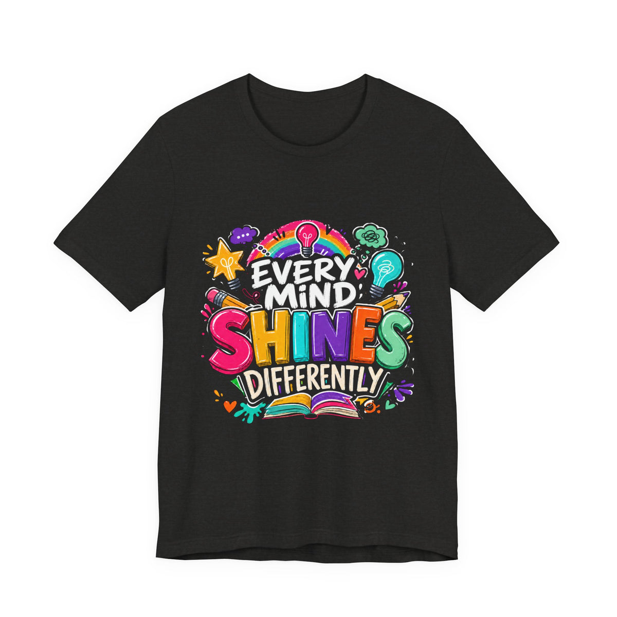 Autism Acceptance Shirt, Every Mind Shines Differently Tee, Neurodiversity Teacher Gift