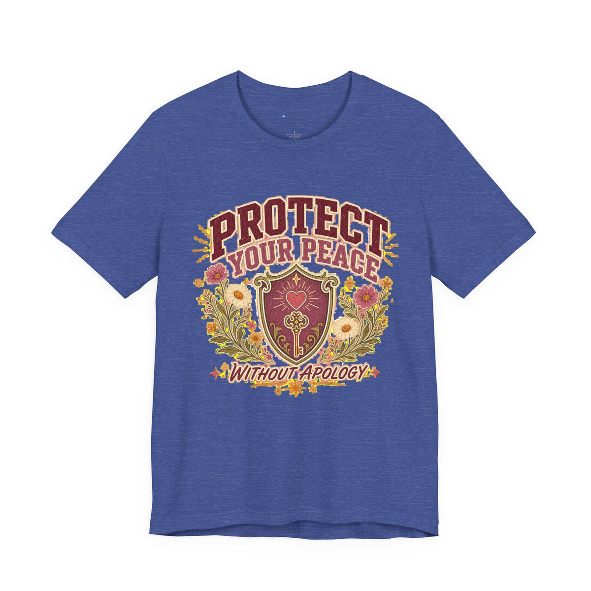 Empowerment Shirt, Protect Your Peace Tee, Boundary Self Care Floral Shield Graphic