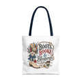 Boots Books and Blessings Western Cowgirl Teacher Canvas Tote Bag | Back to School Teacher Gift