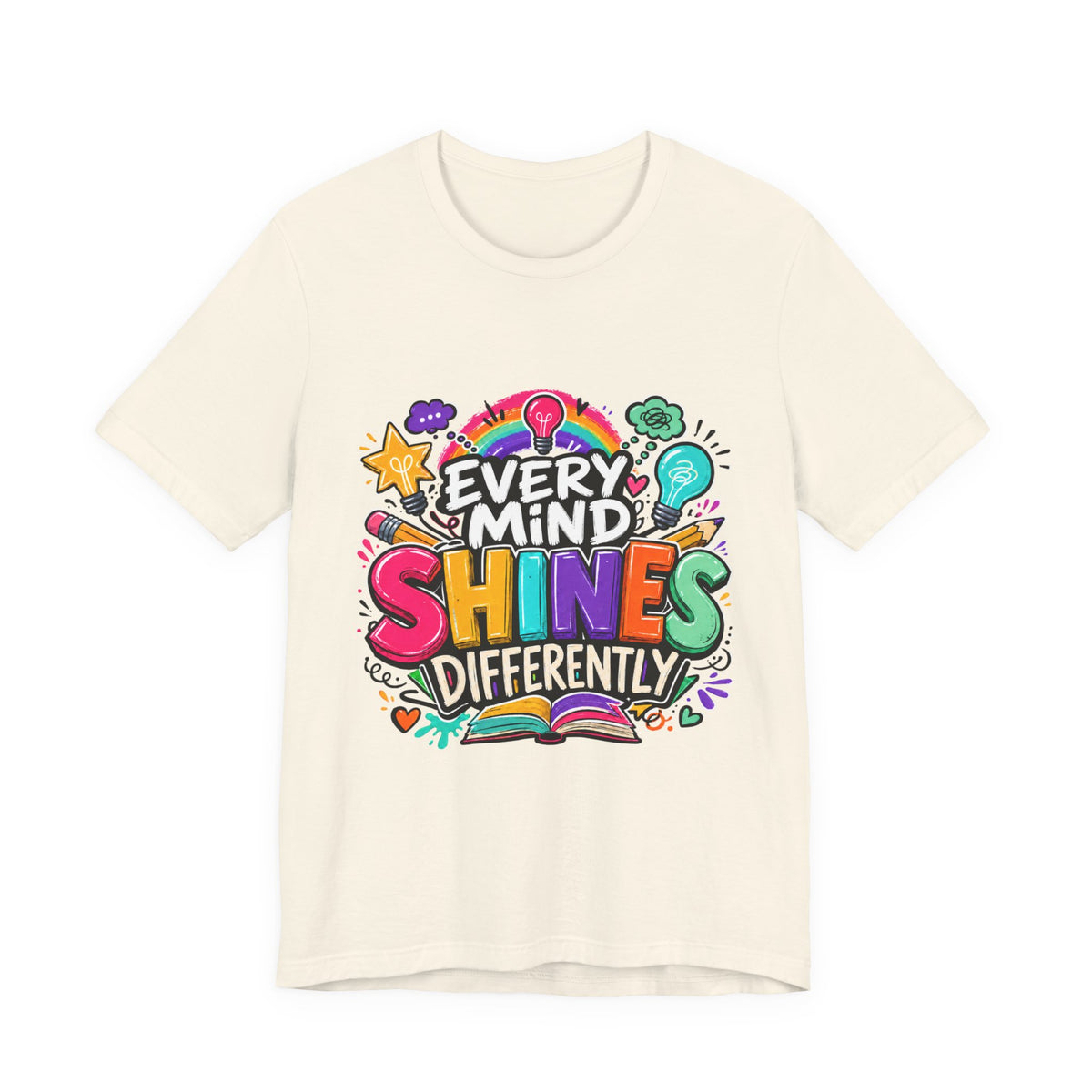 Autism Acceptance Shirt, Every Mind Shines Differently Tee, Neurodiversity Teacher Gift