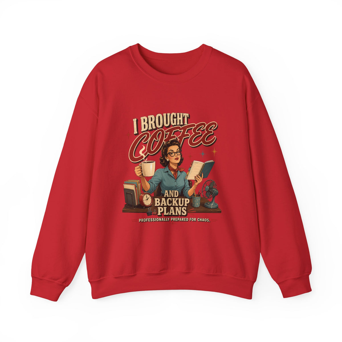 Coffee Shirt, Brought Backup Plans Sweatshirt, Book Lover Reader Mom Gift