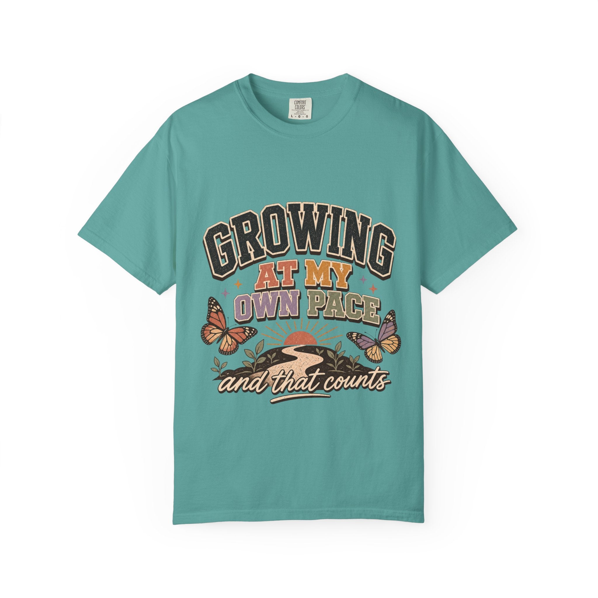 Motivational Shirt, Growing At My Own Pace Tee, Butterfly Self Growth Teacher Graphic