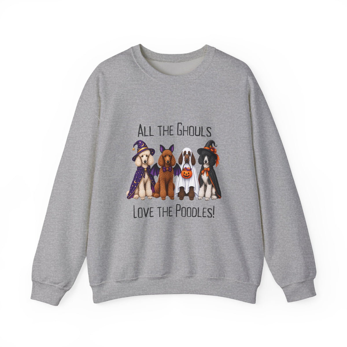 Poodle Halloween Sweatshirt, All Ghouls Love Poodles Spooky Dog Gift