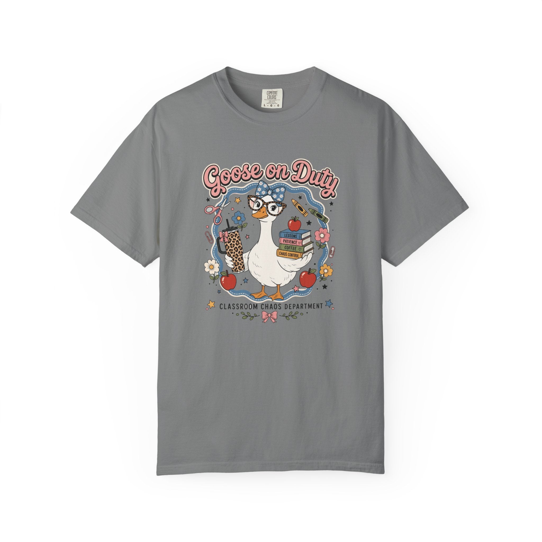 Goose on Duty Funny Teacher Shirt | Classroom Chaos Goose Graphic Tee