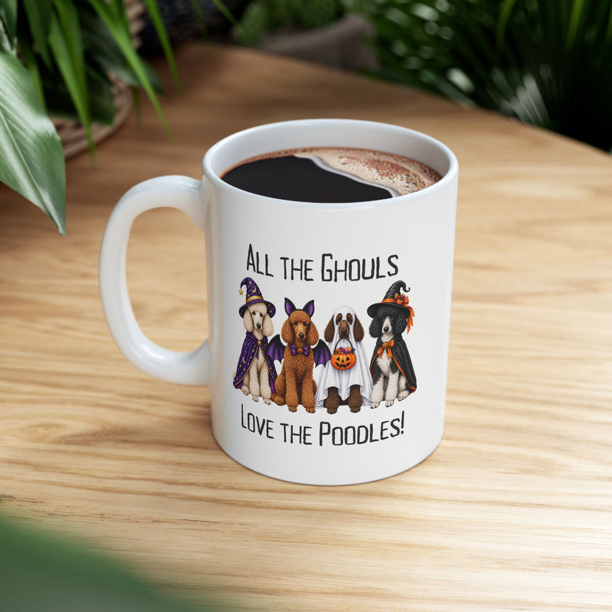 Poodle Halloween Mug, All Ghouls Love Coffee Cup, Spooky Dog Gift