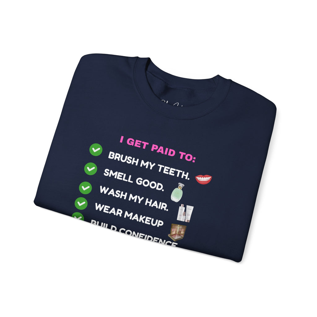 Do you get paid to... White Font Unisex Heavy Blend™ Crewneck Sweatshirt
