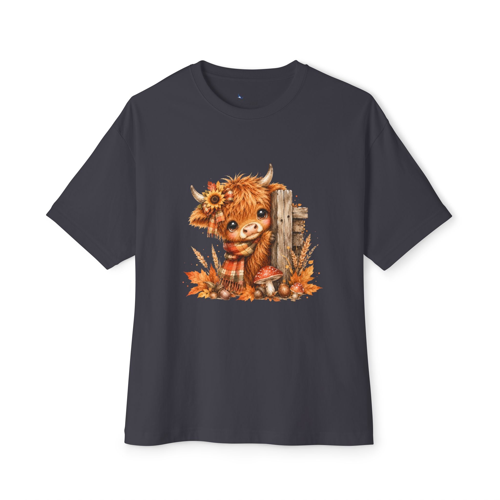 Fall Highland Cow Shirt | Cute Autumn Cow Graphic Tee | Western Farmhouse T-Shirt