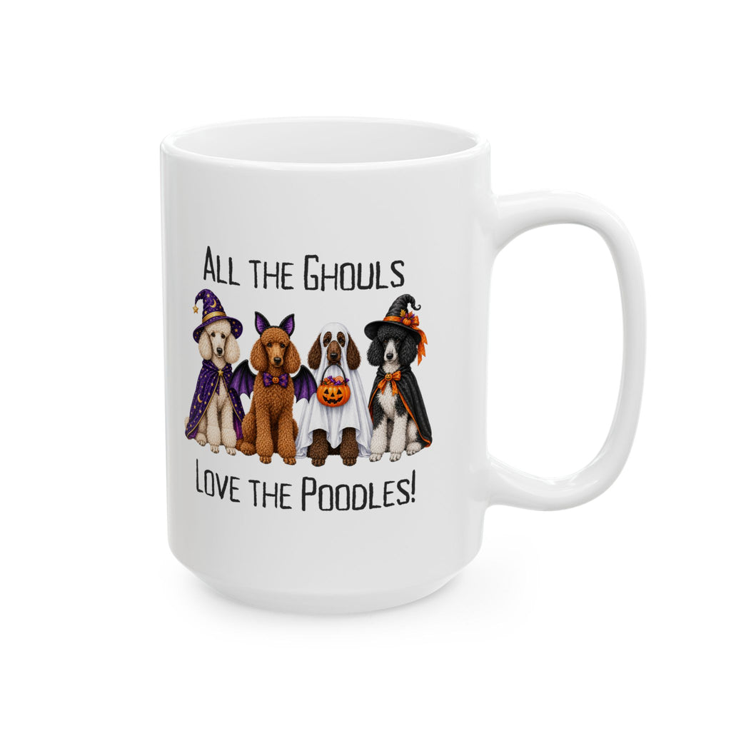 Poodle Halloween Mug, All Ghouls Love Coffee Cup, Spooky Dog Gift