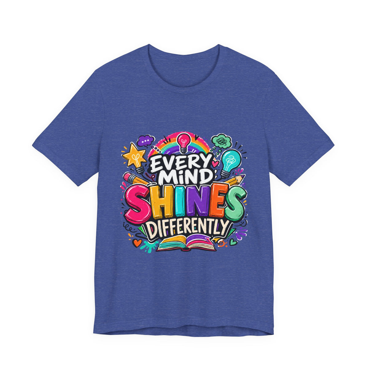 Autism Acceptance Shirt, Every Mind Shines Differently Tee, Neurodiversity Teacher Gift
