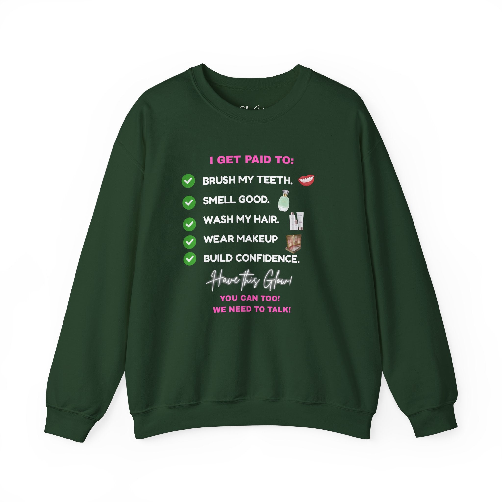 Do you get paid to... White Font Unisex Heavy Blend™ Crewneck Sweatshirt
