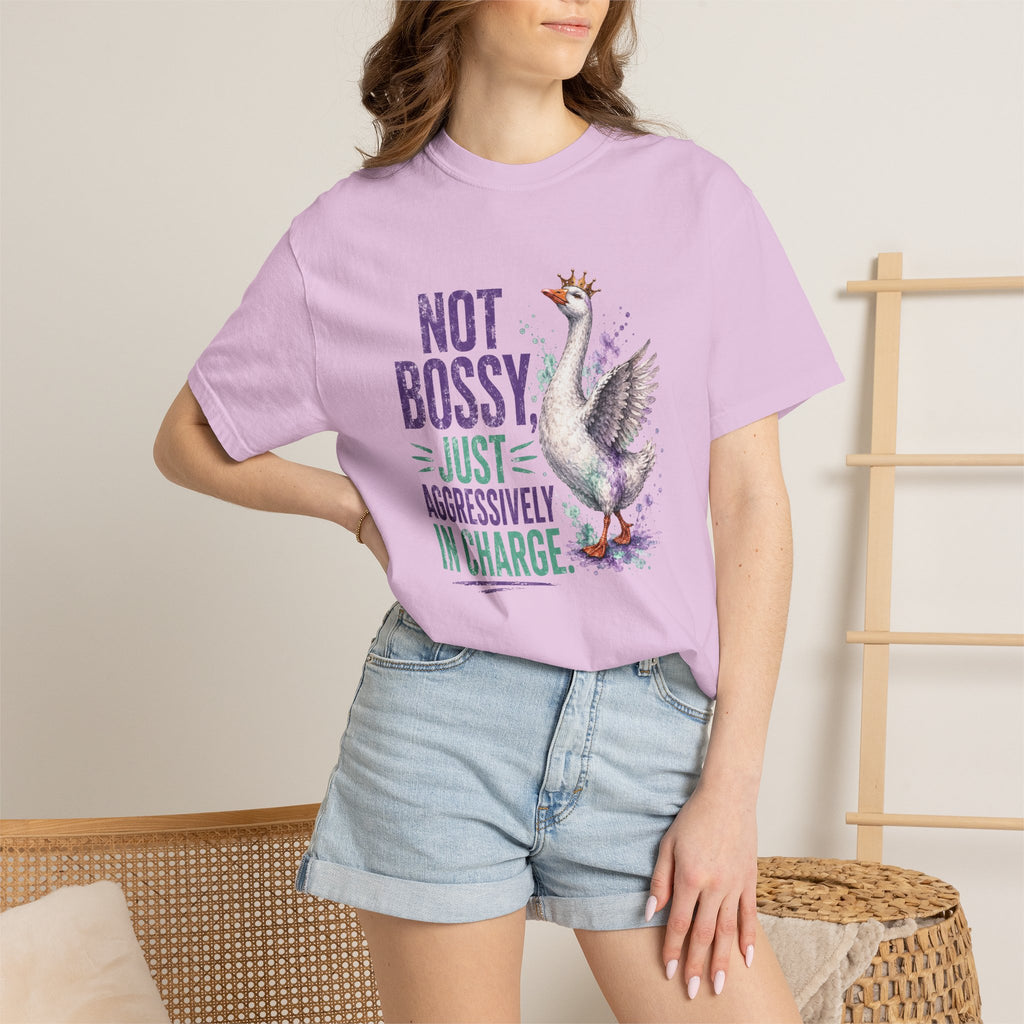 Not Bossy Just Aggressively in Charge Sassy T-Shirt | Funny Goose Graphic Tee