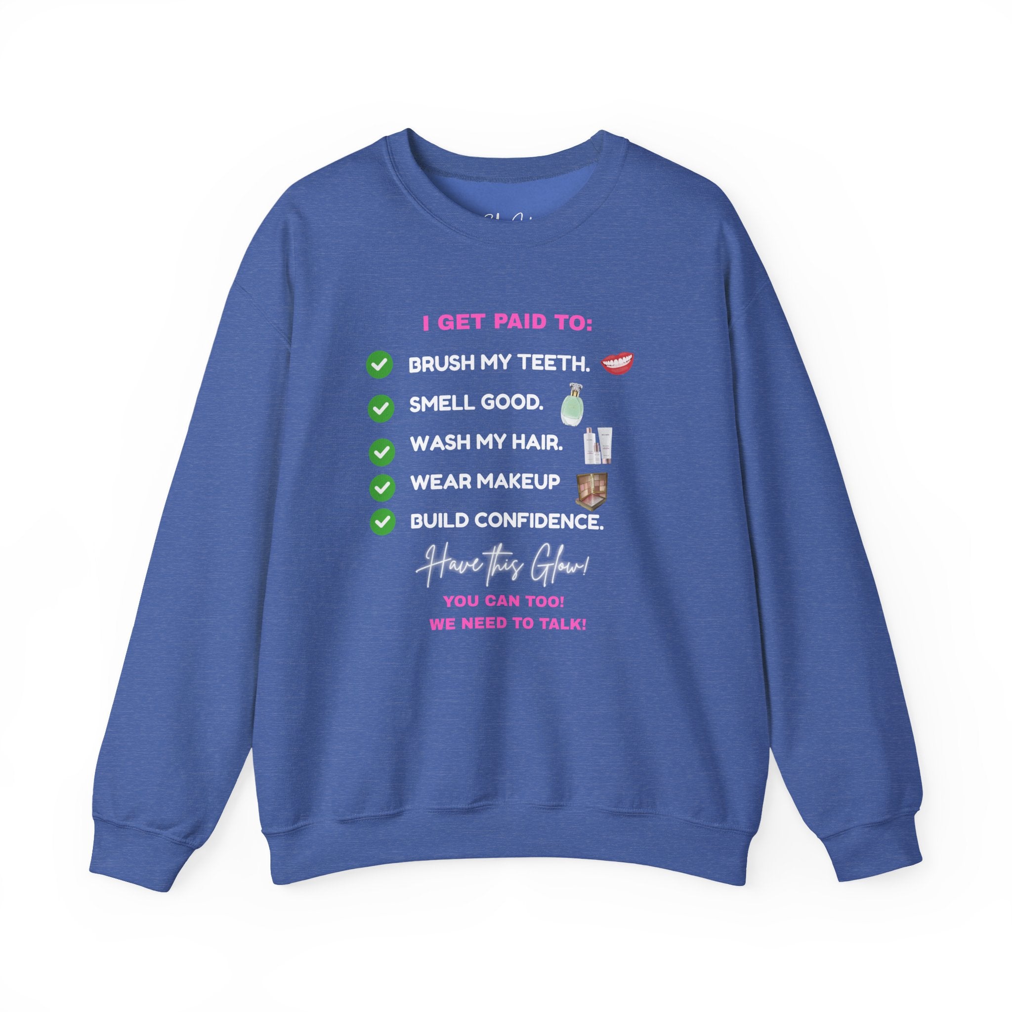 Do you get paid to... White Font Unisex Heavy Blend™ Crewneck Sweatshirt