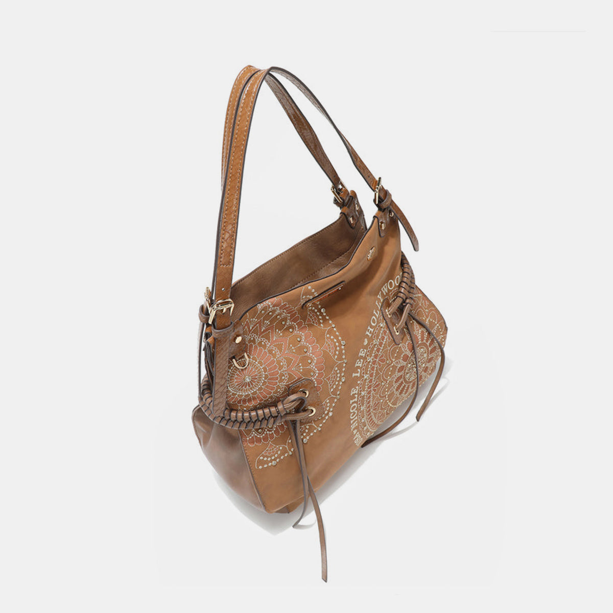 Side Braided Tassel Inlaid Rhinestone Embroidery Hobo Bag - Danielle and Jason Baker LLC - Danielle Baker's Boutique