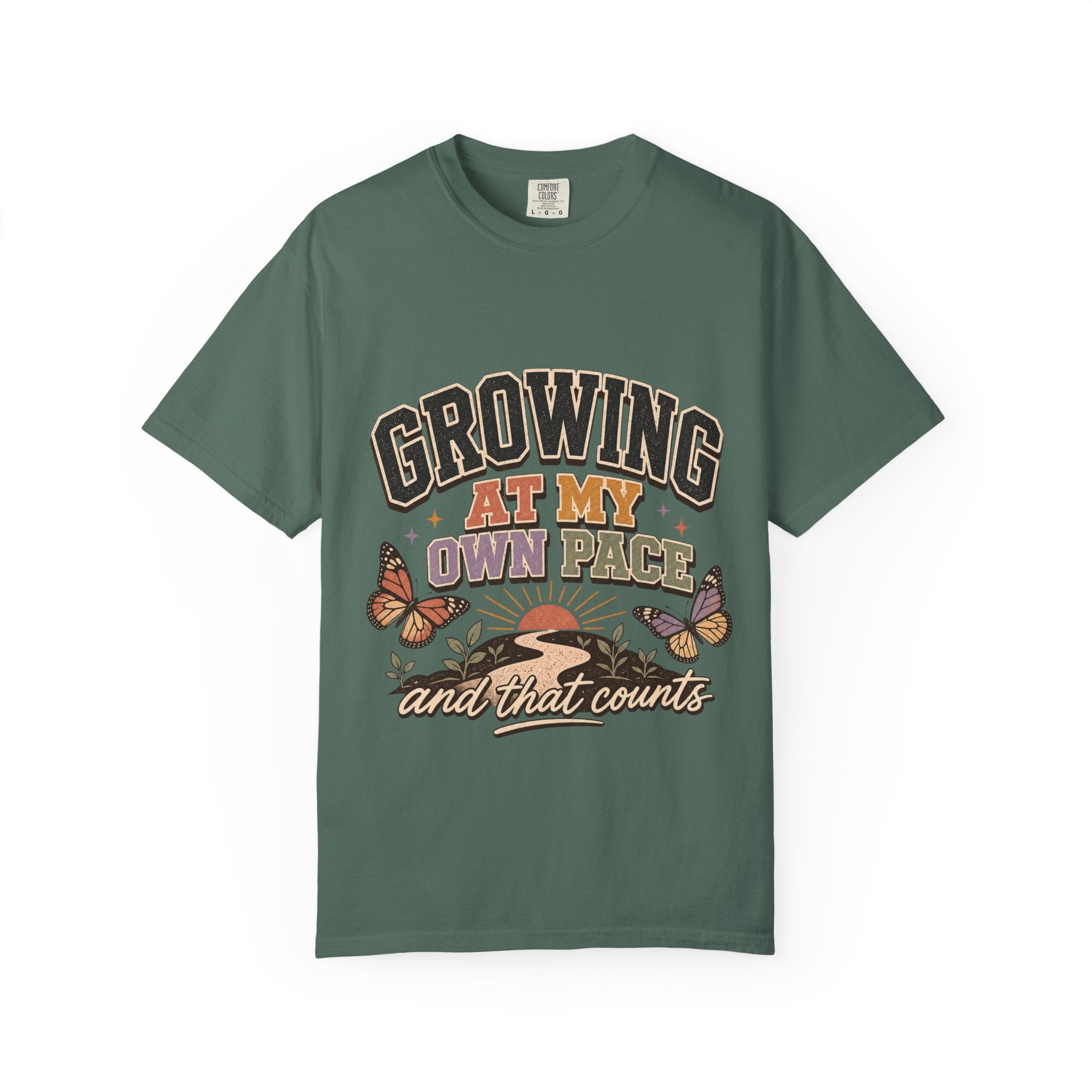 Motivational Shirt, Growing At My Own Pace Tee, Butterfly Self Growth Teacher Graphic