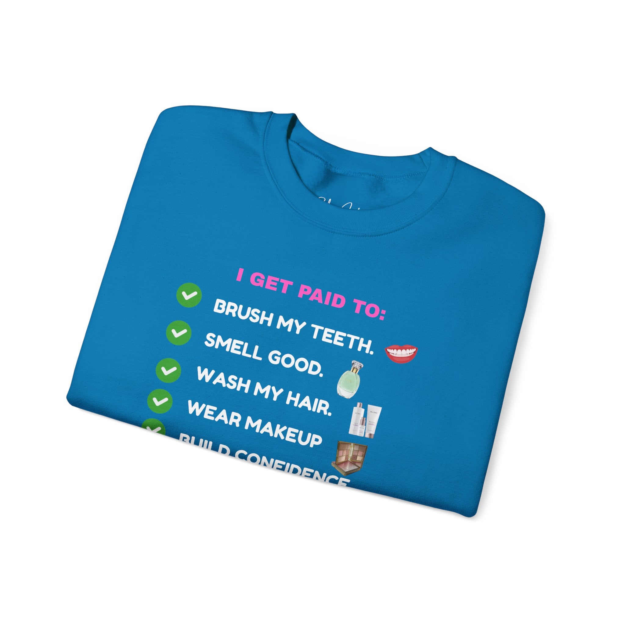 Do you get paid to... White Font Unisex Heavy Blend™ Crewneck Sweatshirt