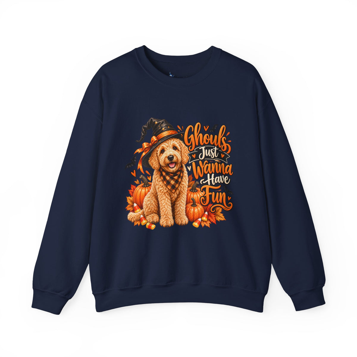 Halloween Dog Sweatshirt, Ghouls Just Wanna Have Fun, Doodle Pet Lover Pullover